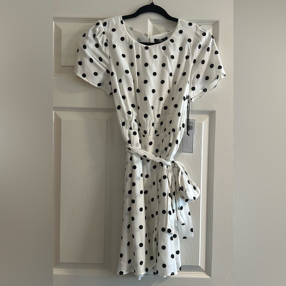 Adorable 1.State Black and White Polka Dot Dress